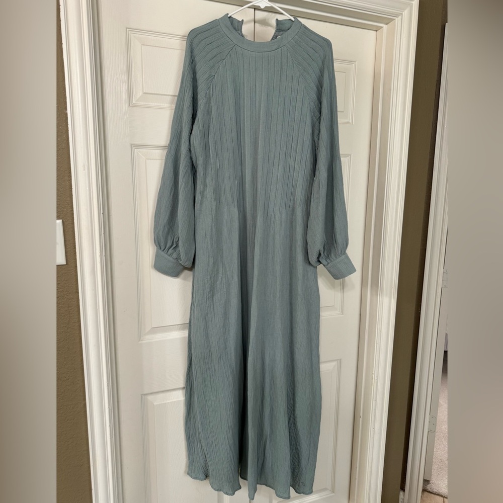 Veiled collection long sleeve maxi dress